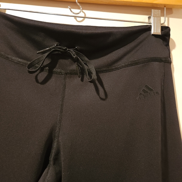 ADIDAS black yoga style track pants sweatpants - Picture 2 of 4